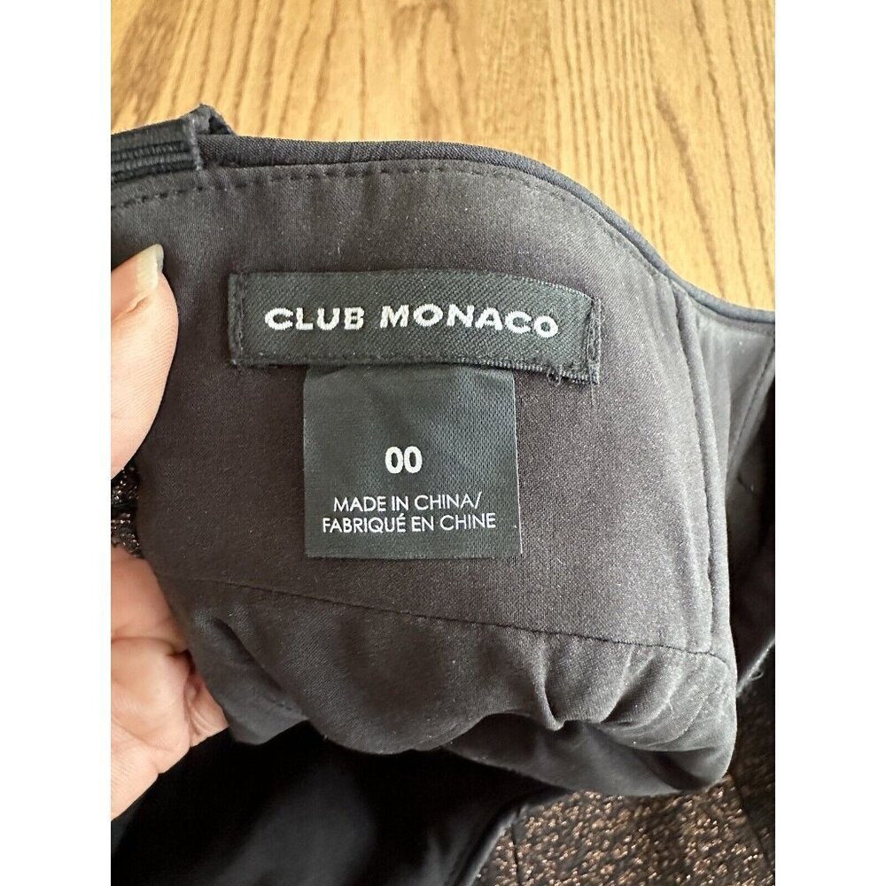 Club Monaco Womens Lavra metallic cutout dress Size 0 Cut Out A Line Dress - Picture 5 of 12